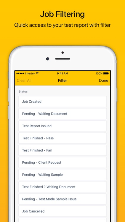 Intertek - Job Tracker