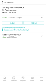 Dow Bay Area Family YMCA screenshot
