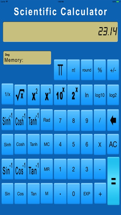 Scientific Calc MGR screenshot-3