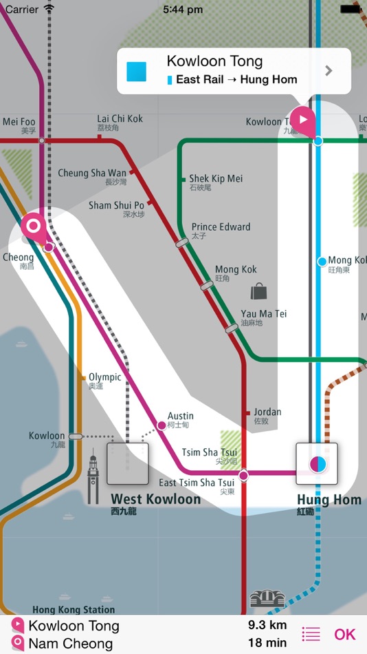 #3. Hong Kong Rail Map Lite (iOS) Podle: Urban-Map