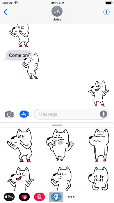 White Dog Animated Stickers screenshot 3