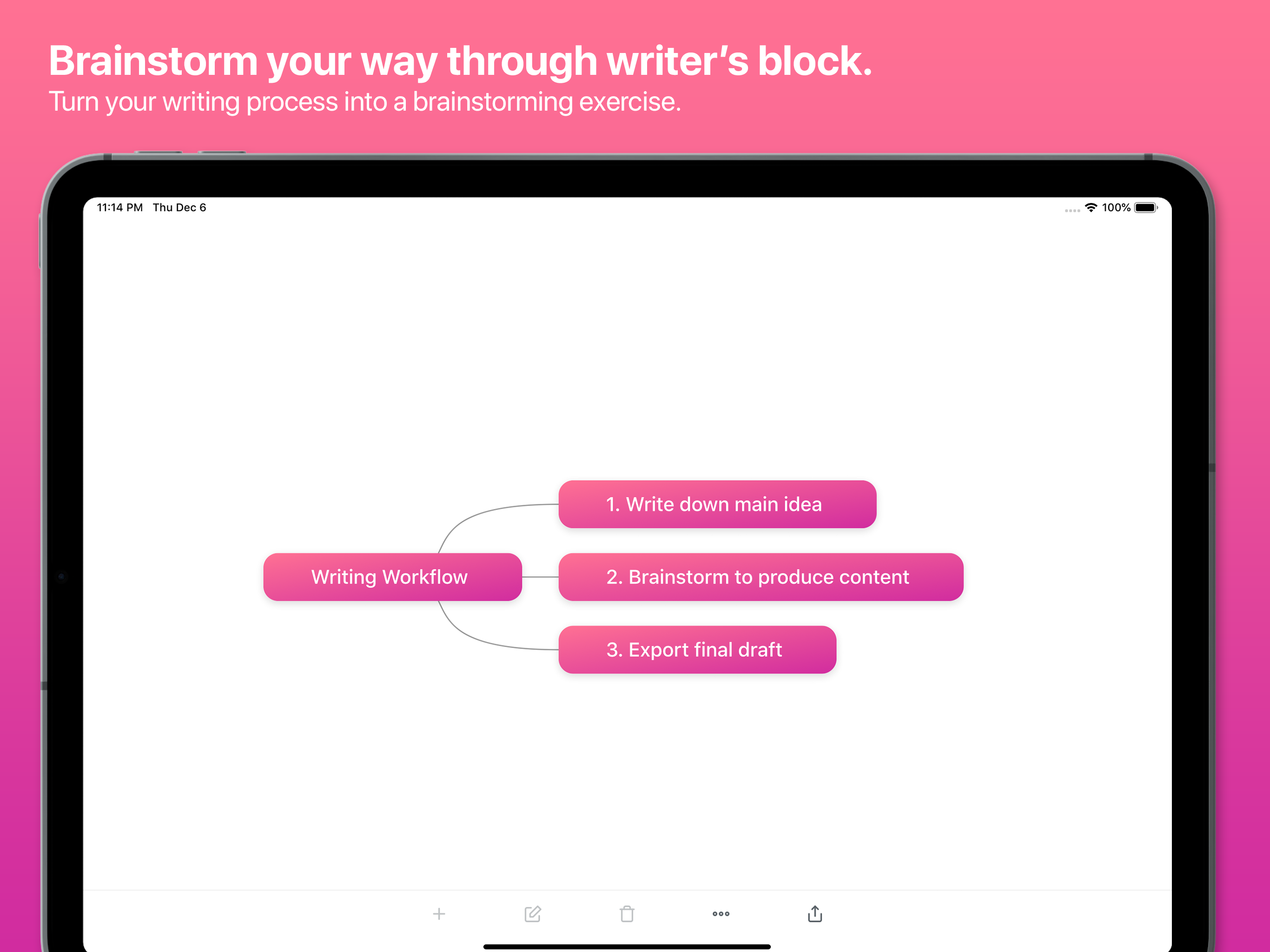 WriteMapper 2: Mind Map (iPad) screenshot 3