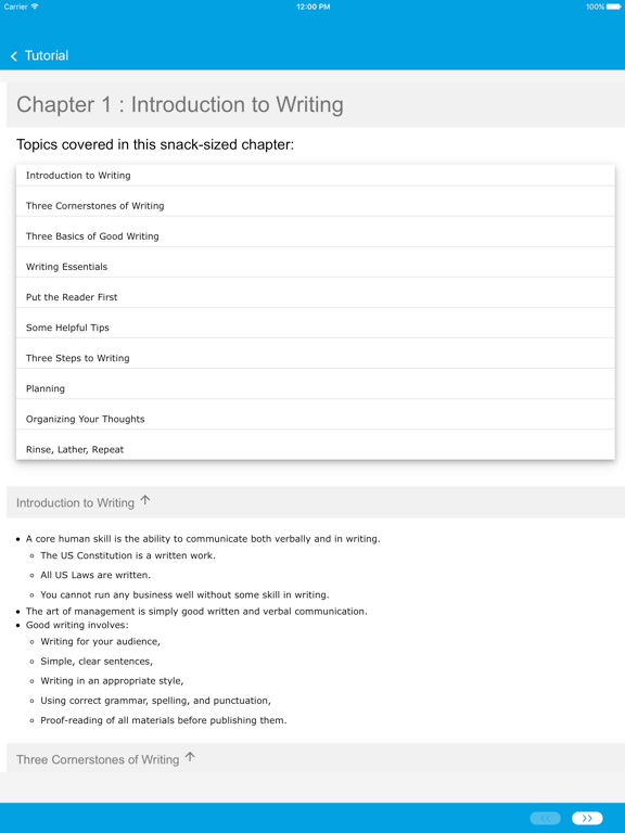 Learn English Writing iPad screenshot 4 - Reference app