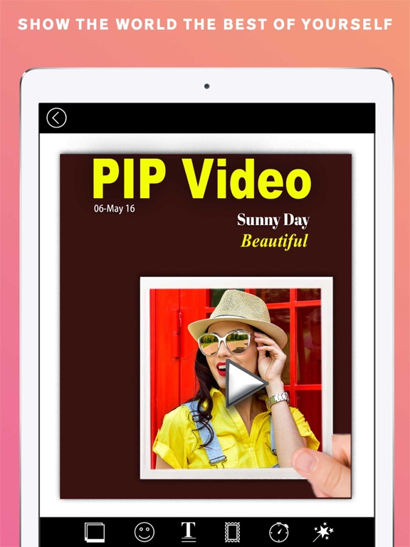 PIP Video Camera - selfie cam iPad screenshot 5 - Photo & Video app