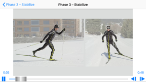 Cross-country skiing technique screenshot
