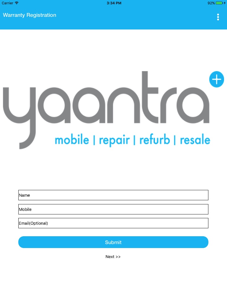 Yaantra Warranty screenshot 2