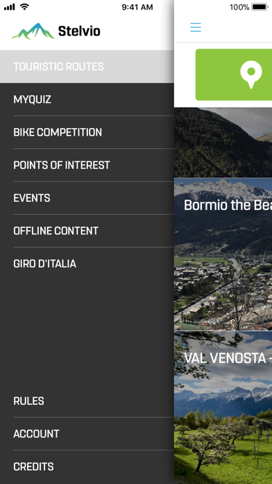 Stelvio app screenshot