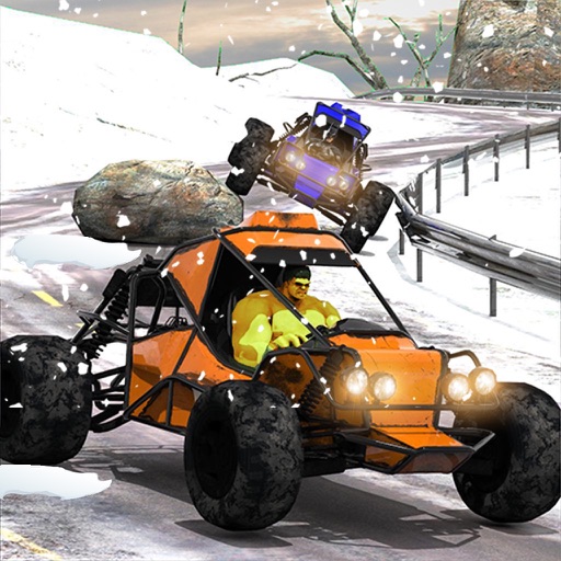 Buggy Car Snow Downhill Racing Icon