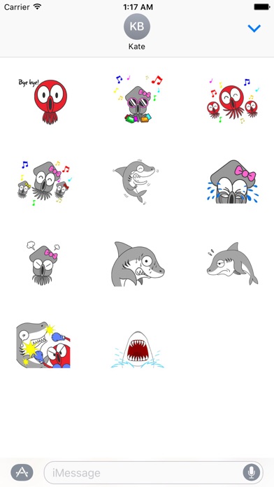 Red Octopus Sticker screenshot 3