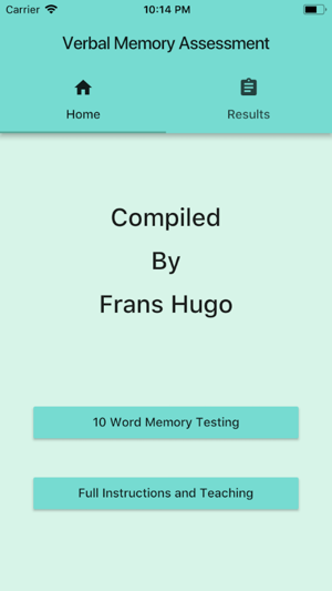 Verbal Memory Assessment