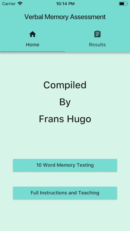 Verbal Memory Assessment