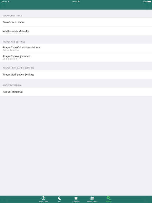 Fatimid Cal iPad screenshot 5 - Utilities app