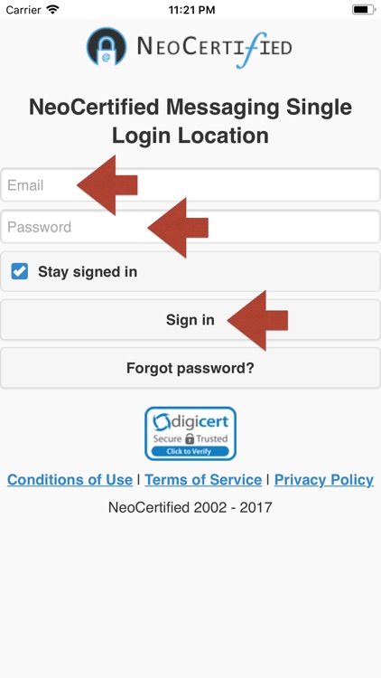 NeoCertified Secure Email