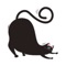 Chubby Black Cat Emoji Sticker