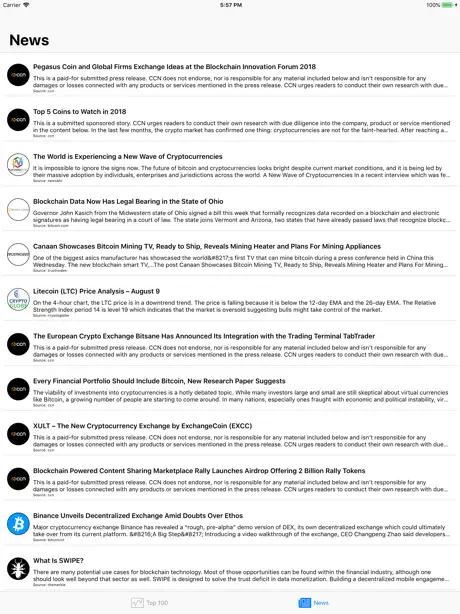 Top 100 Crypto Tracker