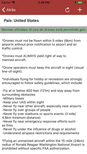 Captura de pantalla de DroneMate en iPhone 2