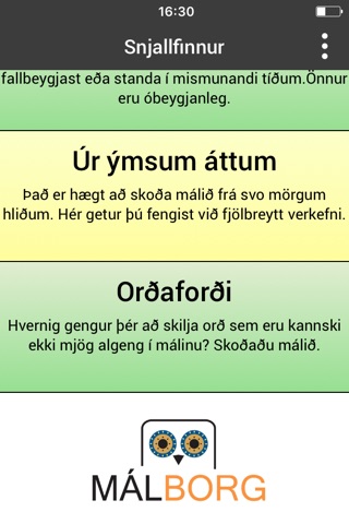 Snjallfinnur screenshot 2