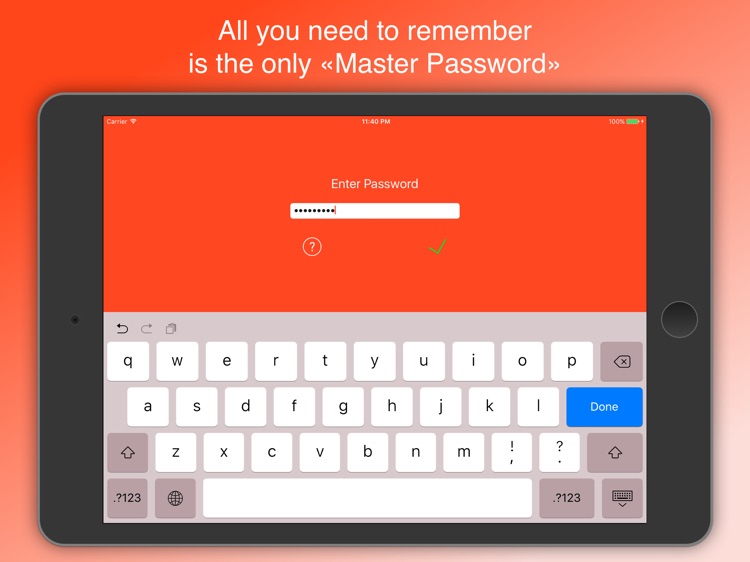 iPassworder for iPad App