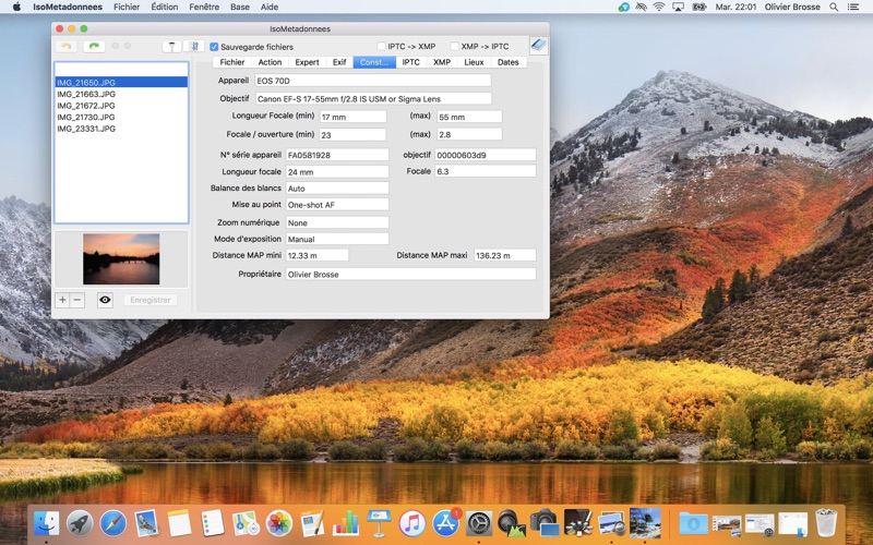 Screenshot #3 pour IsoMétadonnées