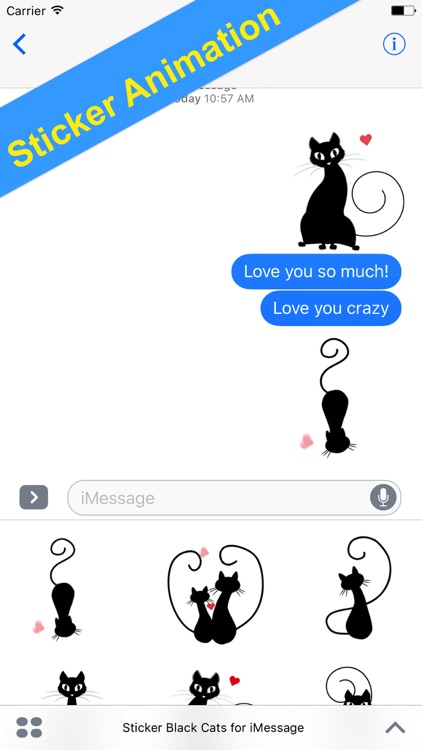 Sticker Black Cats for iMessage