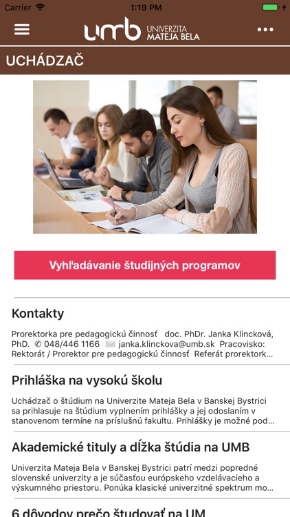 Univerzita Mateja Bela v Bansk screenshot-4