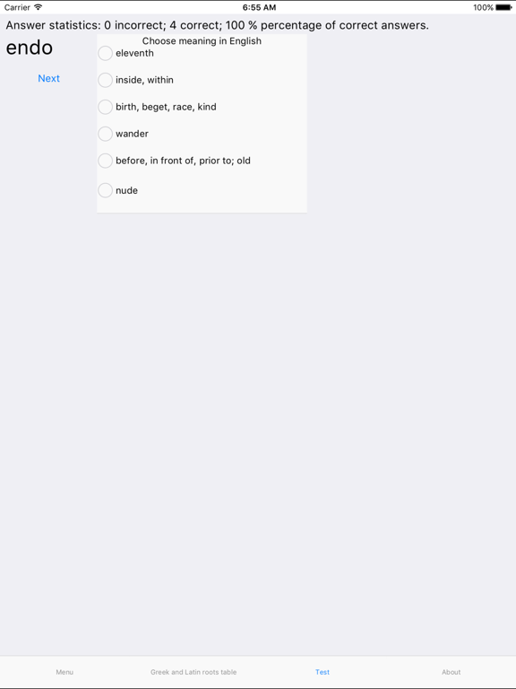 Greek and Latin roots finder iPad screenshot 9 - Education app