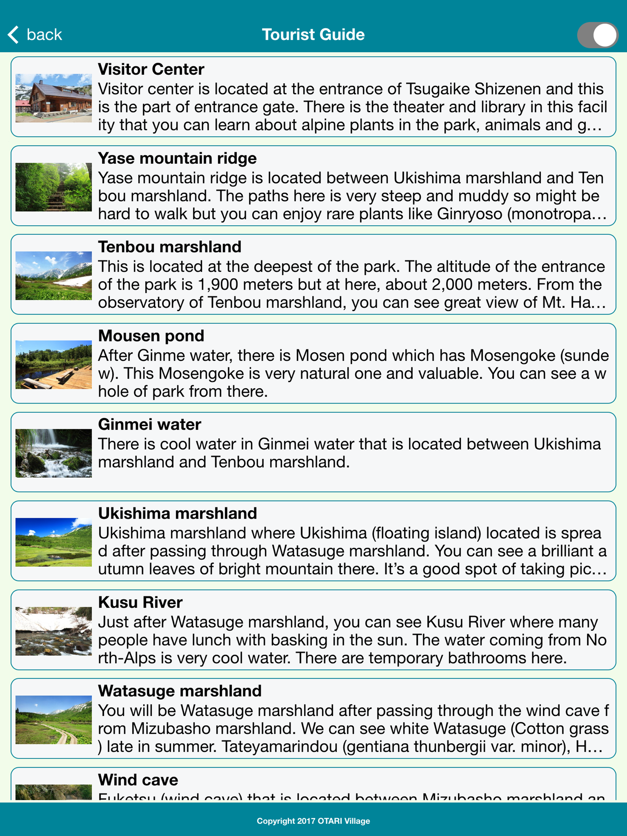 Guide app for enjoying Tsugaike Shizenen screenshot 8