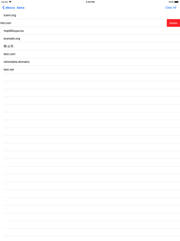 Whois Data iPad screenshot 4 - Utilities app