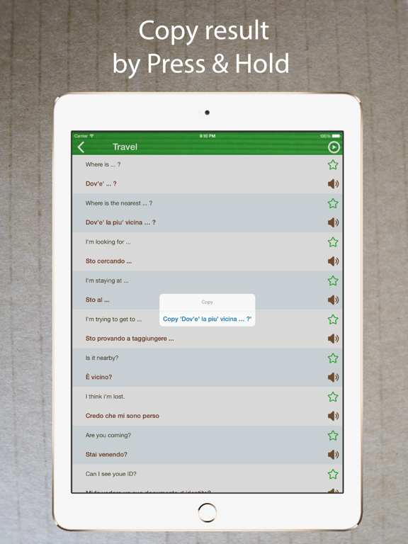 Screenshot #6 pour Learn Italian Phrasebook Pro +