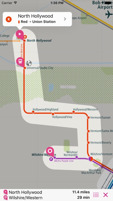 Screenshot #3 pour Los Angeles Rail Map Lite