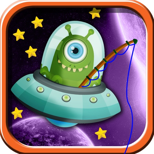 Space Alien Fishing Fun iOS App