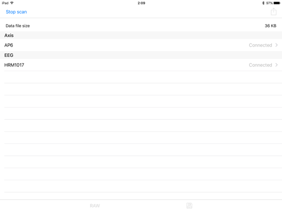 Screenshot #4 pour EEG Acceleration logger