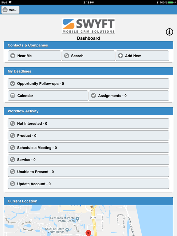 Swyft Mobile iPad screenshot 1 - Business app