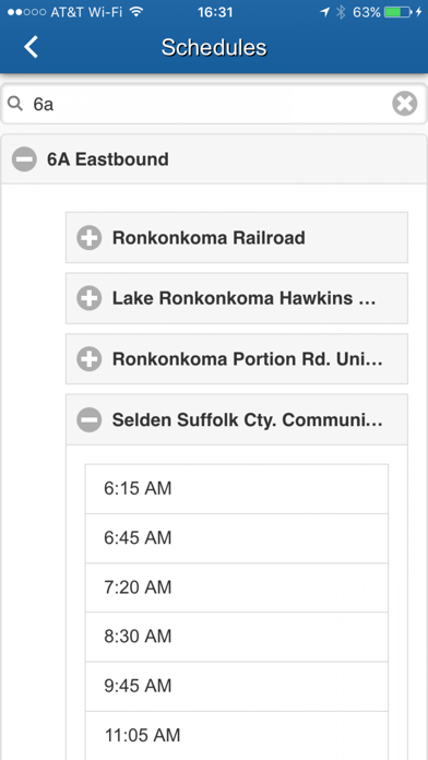 Suffolk County Transit Screenshot
