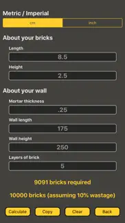 brick calculator / wall build iphone screenshot 2