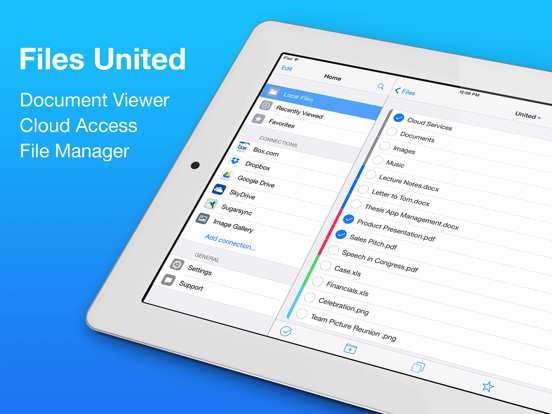 Files United File Manager iPad app afbeelding 1
