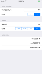 Windchill Temperature screenshot