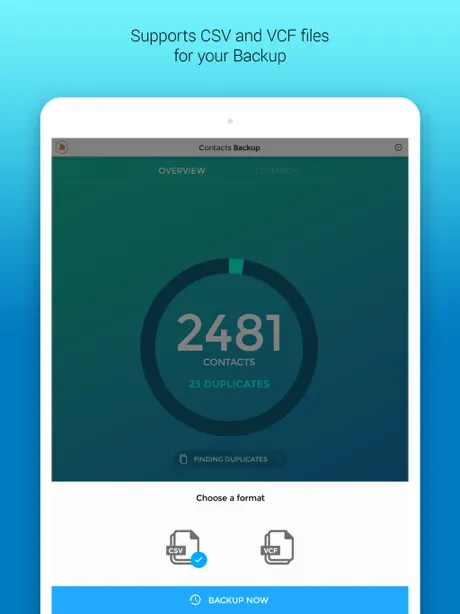 Contacts Backup & Duplicates