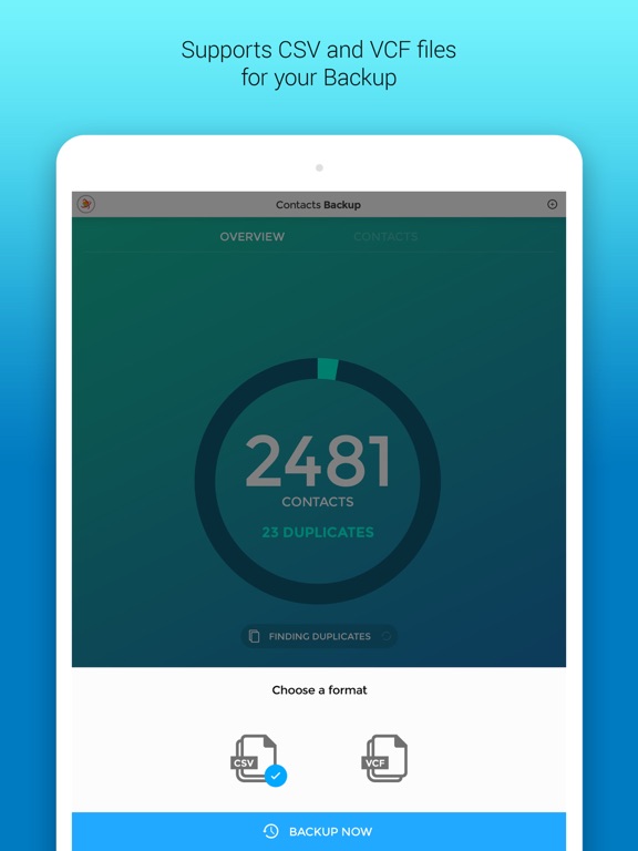 Screenshot #6 pour Contacts Backup & Duplicates