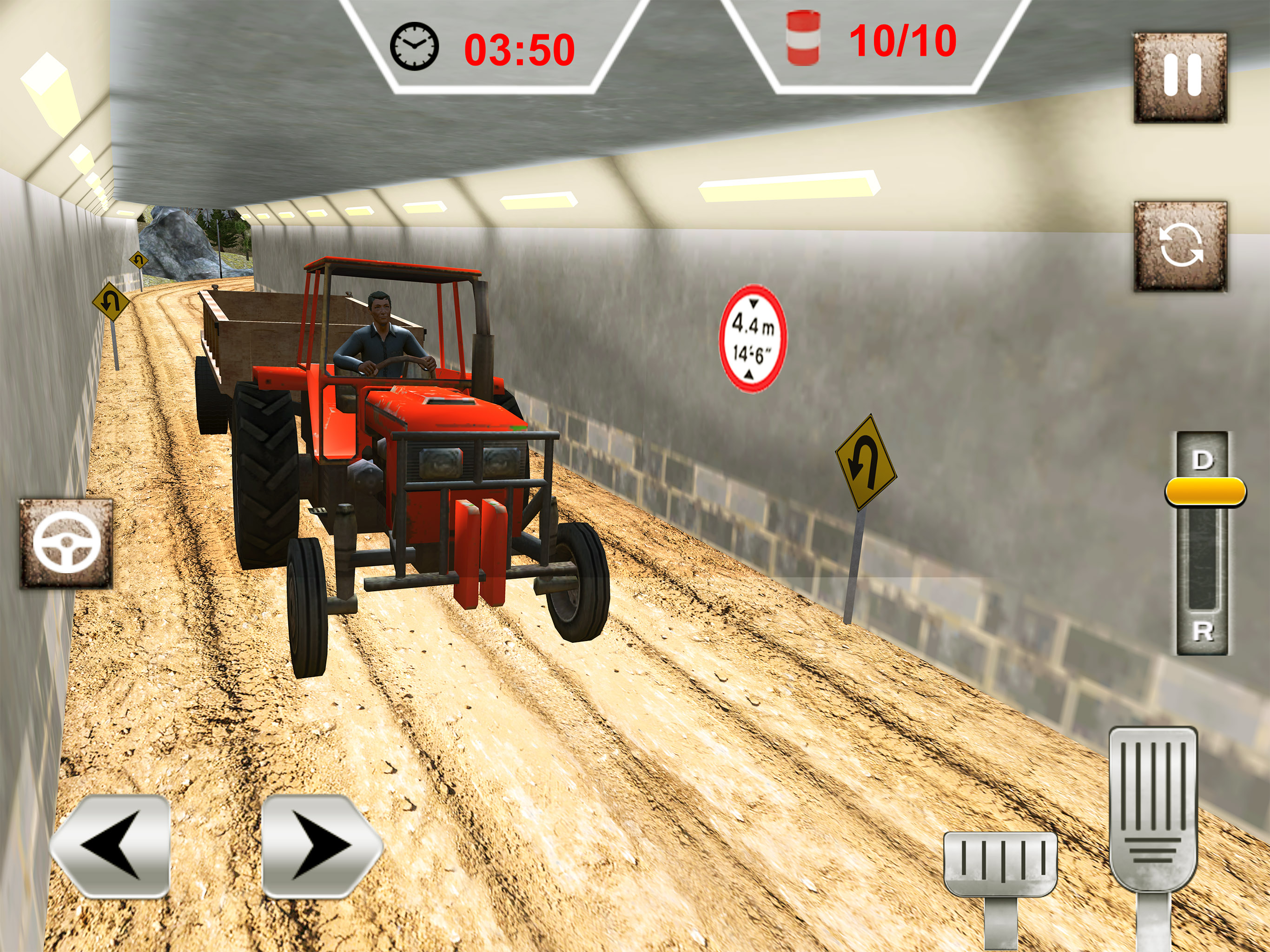 Off-Road Tractor Muddy Driving