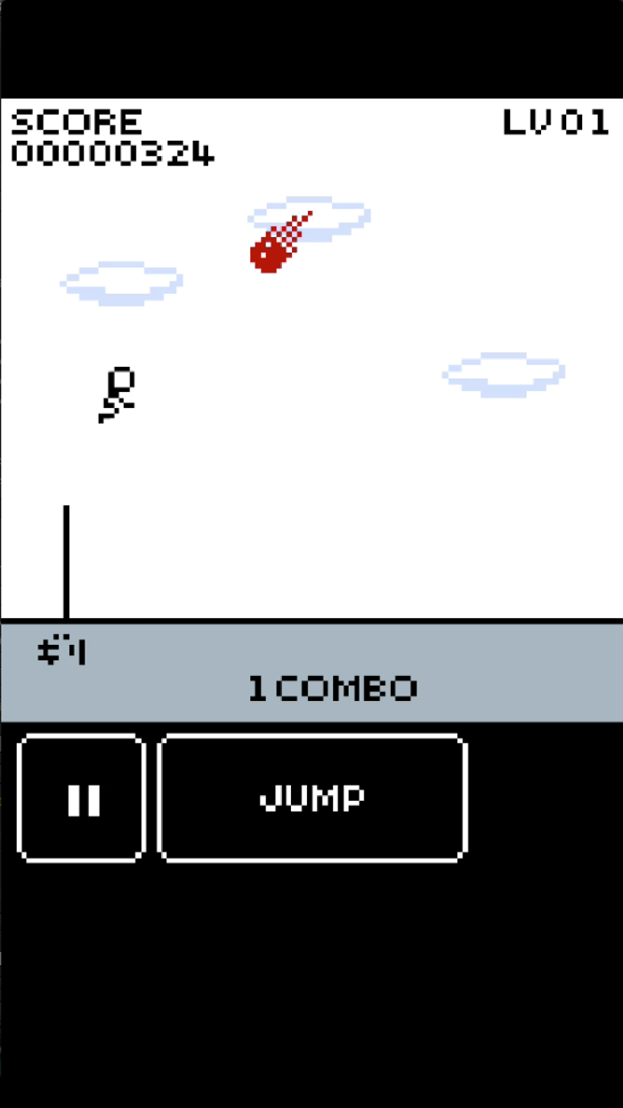 Jumping Stick Man Fire Meteor