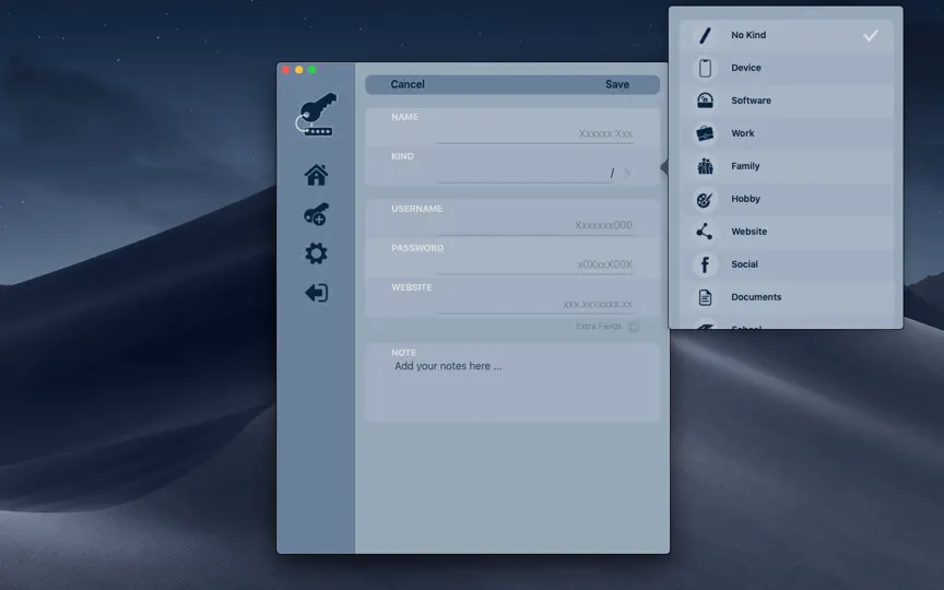 Captura de pantalla de My Password - Llavero en iPhone 5