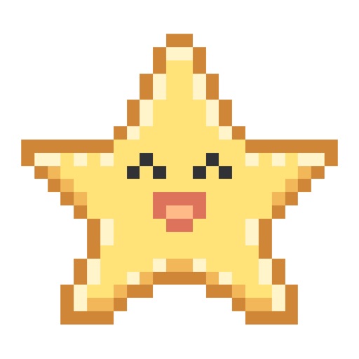 Falling Pixel Star