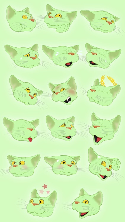 Green Cat emoji screenshot-3