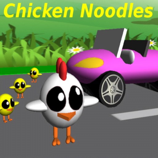 Chicken Noodles cross the road icon