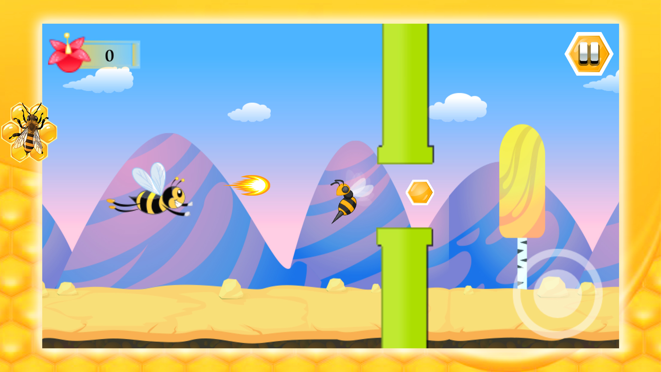Flying Bee Honey Action Game