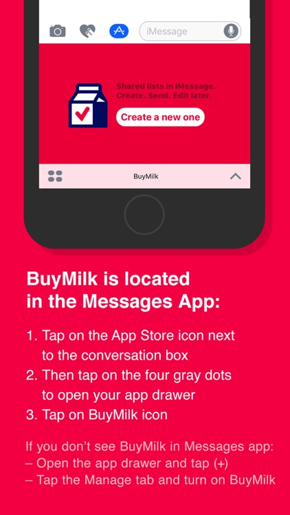 BuyMilk: Lists in iMessage screenshot-4