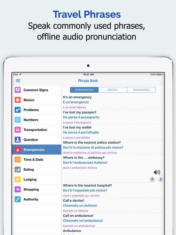 Italian Dictionary + iPad screenshot 4 - Book app