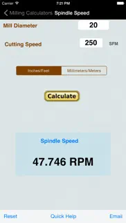 milling & machining calcs iphone screenshot 2