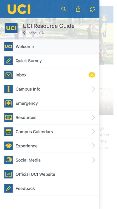 UCI Resource Guide screenshot 3